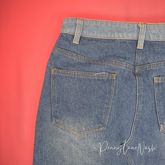 Wild Honey Two Tone Step Hem Denim Mini Skirt - Picture 7 of 9